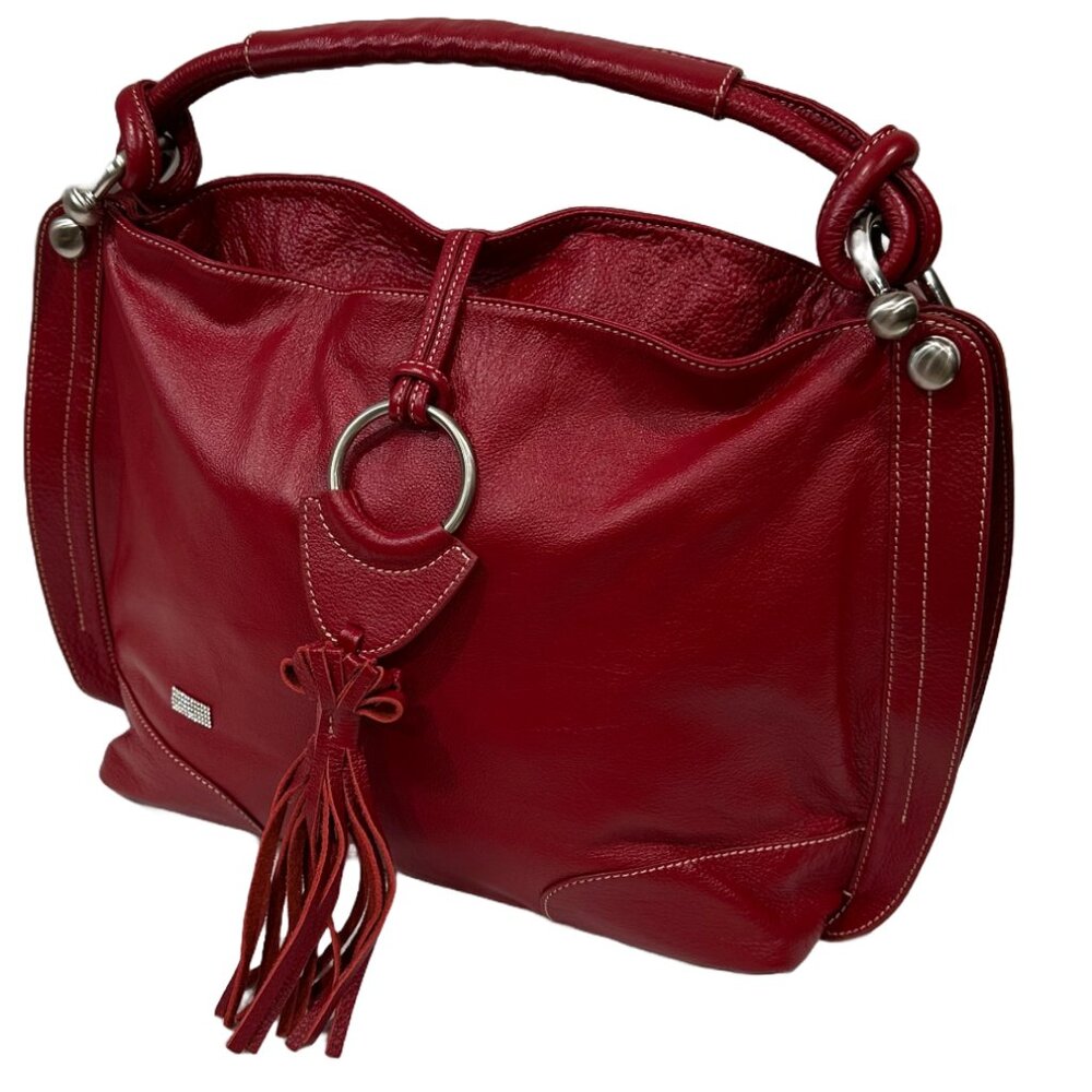 Bella Rosa Maria Boutique | Celsius | Genuine Leather | Red Handbag | Large